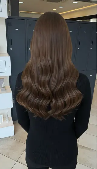 ロング カラー MOKA🌼 淵野辺デザインカラーのヘアスタイル