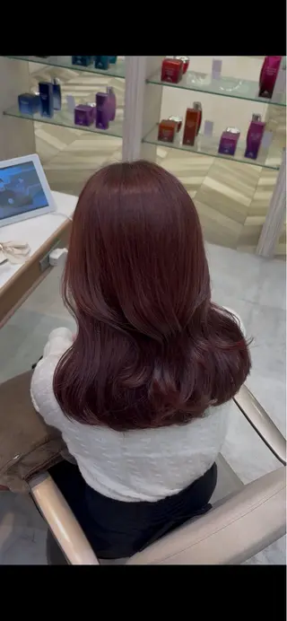 カラー 暖色⌇﻿縮毛矯正⌇﻿ 𝐀𝐤𝐚𝐫𝐢のヘアスタイル