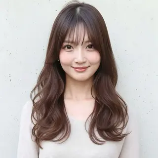 セミロング ハッシュカット 田窪珠妃のヘアスタイル