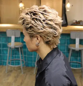 メンズ YUKI 新宿カット パーマ/カラーのヘアスタイル