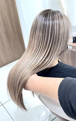 セミロング カラー ＡＳＨ大宮/ブリーチ 髪質改善/カラーのヘアスタイル
