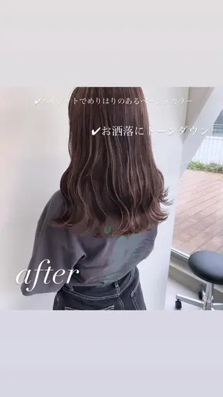 セミロング カラー マンツーマン半個室 tamuraのヘアスタイル