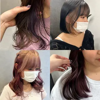 カラー レイヤー/インナー カラー🦋ルイのヘアスタイル