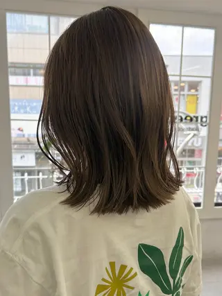 ミディアム カラー レイヤーボブ/ 艶カラー/サナ🌼のヘアスタイル