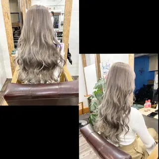 ロング カラー ✯カラー&編み込み エクステ✯池田智博✯のヘアスタイル