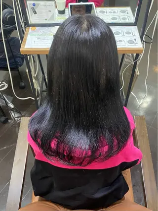 セミロング カラー ヘアアレンジ 🍒ᩚ名駅/艶髪 縮毛矯正/あゆ🍒ᩚのヘアスタイル