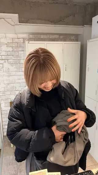 ショート カラー 渋谷　今泉ひろき 髪質改善×美髪矯正のヘアスタイル