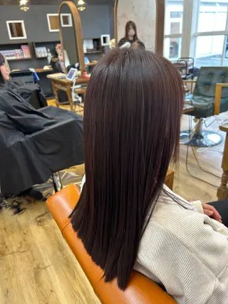 セミロング ✨縮毛矯正✨艶髪✨️ 髪質改善✨鴻巣✨️のヘアスタイル