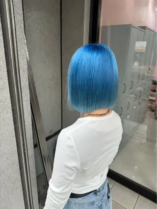 ショート カラー ☁️かずき☁️青.紫 推し活カラー💫のヘアスタイル