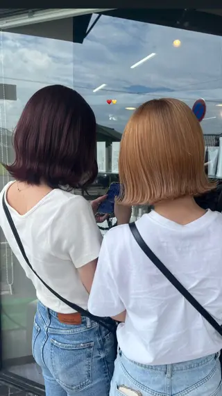 ミディアム alu yuinaのヘアスタイル