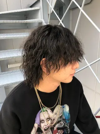 ミディアム メンズ miku🌿‬ メンズバレイヤージュのヘアスタイル