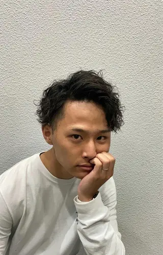 ミディアム パーマ メンズ 🌀パーマ特化 美容師🌀/しゅんのヘアスタイル