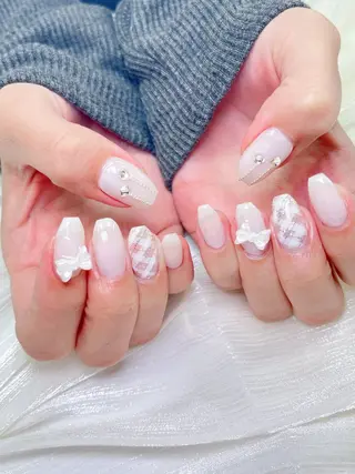 ネイル candy nail 韓国風ワンホンネイルのネイルデザイン
