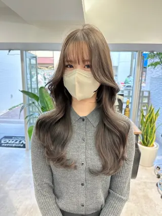 ミディアム カラー 韓国ヘア 店長NEGIのヘアスタイル