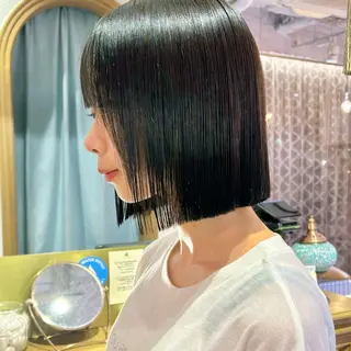 ミディアム カラー ヘアアレンジ 髪質改善【縮毛矯正】 北千住 田邉 澪のヘアスタイル