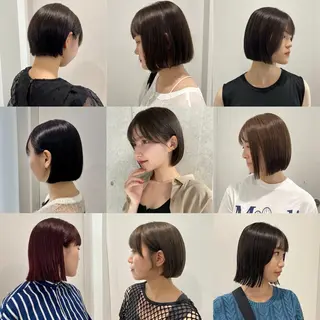 ショート ボブパーマ/縮毛矯正 /かわいい/せき🫧のヘアスタイル