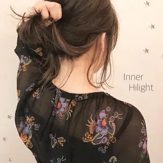 ミディアム カラー 市川 千夏のヘアスタイル