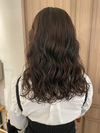 ロング パーマ モモ🍑 レイヤー/ボブ/暖色のヘアスタイル
