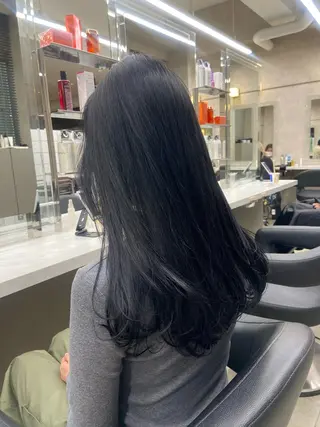 セミロング カラー ヘアアレンジ Over hair_ misakiのヘアスタイル