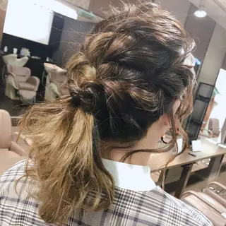 セミロング ヘアアレンジ pep natsumiのヘアスタイル