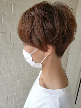 ショート パーマ 清水 沙織のヘアスタイル