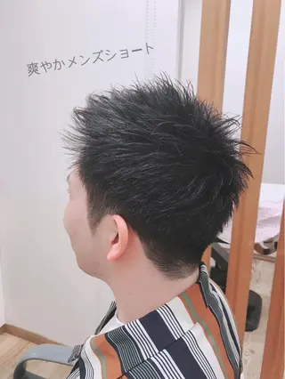 ショート メンズ アザマ　ヤスカツ _rosso 川口のヘアスタイル