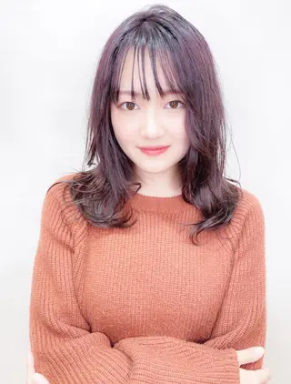 セミロング カラー 大野 あさみのヘアスタイル