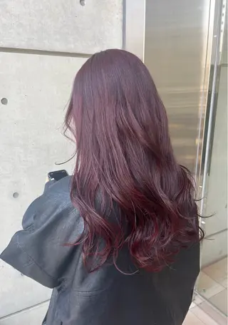 ロング カラー 透明感カラー人気 ナンバーワンMIYUのヘアスタイル