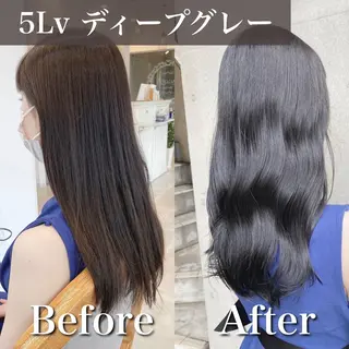 ロング カラー ブリーチなし✨艶髪 カラー𓃲YAGIのヘアスタイル