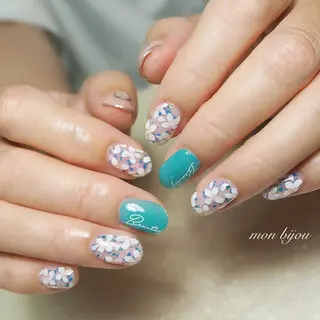 ネイル mon bijou 坪井のネイルデザイン