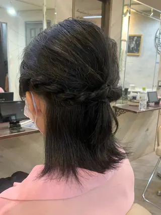 ショート ヘアアレンジ NUMBER天王寺 ほたる⭐️のヘアスタイル