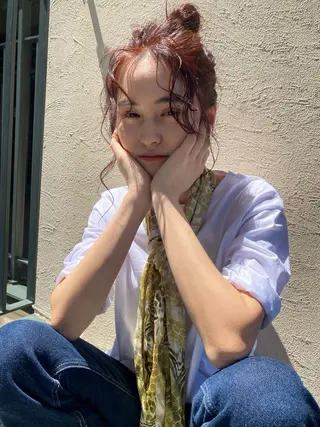 ミディアム 大山 茶子のヘアスタイル