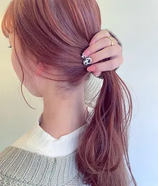 ロング カラー パーマ ヘアアレンジ 極上の艶髪 RINAのヘアスタイル