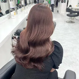 ロング カラー パーマ ヘアアレンジ メンズ 盛れ韓国ハイトーン 🎀Himari🎀のヘアスタイル