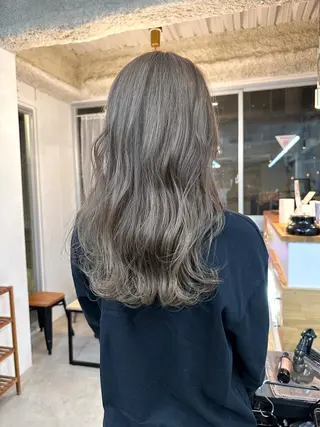 セミロング カラー 八谷 将平のヘアスタイル