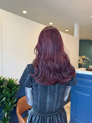 セミロング カラー 仲野 亜由美のヘアスタイル