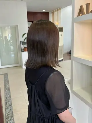 ミディアム alu yuinaのヘアスタイル