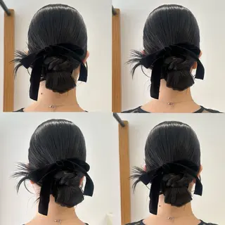 セミロング ヘアアレンジ ハイトーン/透け感 カラー🎀真香のヘアスタイル