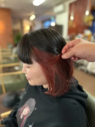 ショート カラー 💜推しインナー カラー/菊池柊真💜のヘアスタイル