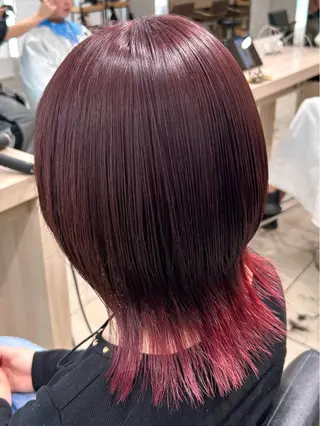 ショート カラー 【🎀推しカラー × 艶髪】小池 雪奈のヘアスタイル