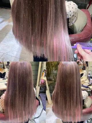 ロング カラー 佐伯 りょうのヘアスタイル