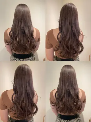 ロング 金島 青のヘアスタイル