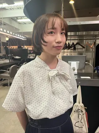ショート カラー パーマ eri kinjoのヘアスタイル