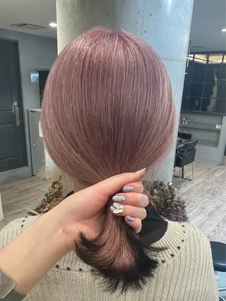 ミディアム ♡似合わせハイトーン ♡maiのヘアスタイル