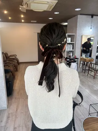 セミロング ヘアアレンジ ｲﾁｶﾜ ﾐｵ/ minim hairのヘアスタイル