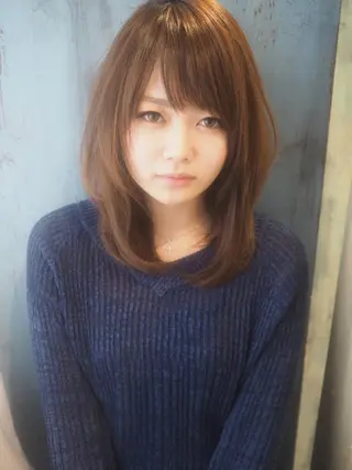 セミロング 坂 直樹のヘアスタイル