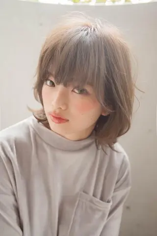 ミディアム パーマ 代官山 ボブヘアーのヘアスタイル