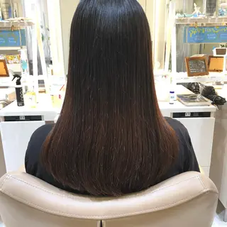 ロング パーマ 安井　昴 💫ブリーチ縮毛矯正のヘアスタイル