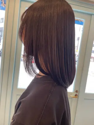 セミロング カラー 【髪質改善】【美髪】 【ツヤ髪】ほしのちりのヘアスタイル