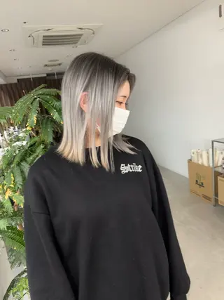 ミディアム ブリーチ/ゆうと /ハイトーンのヘアスタイル